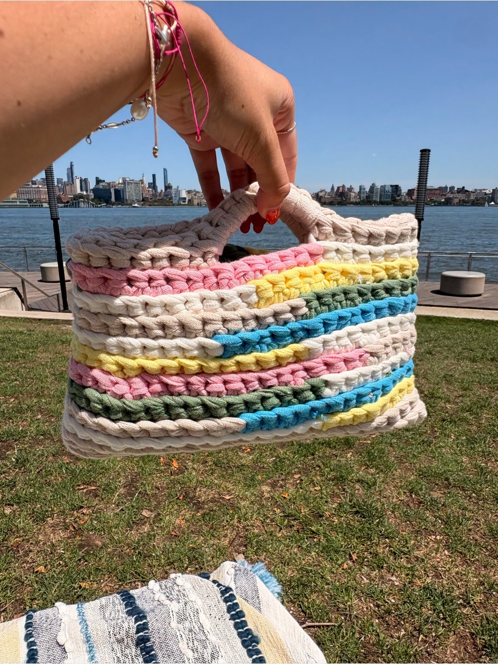 Handmade Multicolor Crochet Clutch